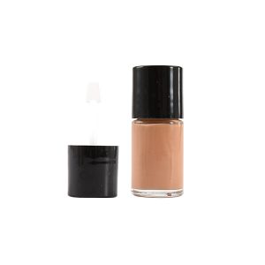 Black Spatula Cap, Clear Glass Bottle 1 oz