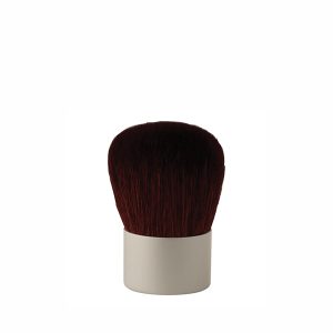 Plush Kabuki Powder Brush Silver Handle