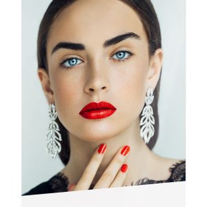 POP Display Graphic: Red Lip+ Silver Earrings
