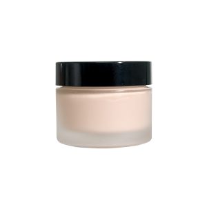Black Cap Frosted Glass Jar 1 oz