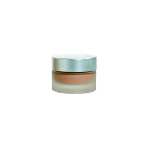 Silver Cap Frosted Glass Jar 1/2 oz