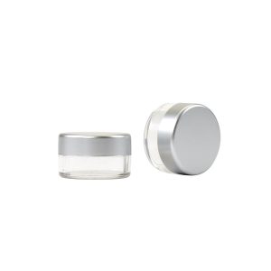 Lip Gloss Pot, Silver Cap w/ Clear Base