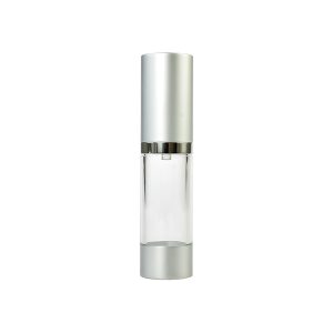 Airless Pump Bottle - Silver 1/2 oz
