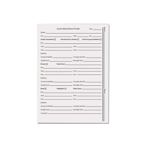 Mineral Powder Client Record Cards